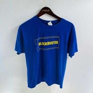 Vintage Y2K Hanes Blockbuster Shirt 'Last On The Planet' Bend Oregon Graphic Tee